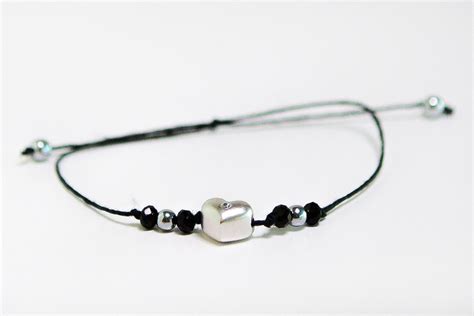 Thread Bracelet String Bracelet Black Women's Bracelet by twistore