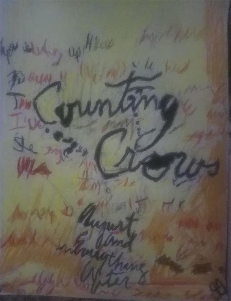 Counting Crows Album Cover Drawing by GG Bailey Artwork 48