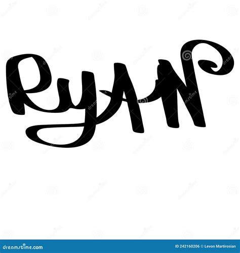 Ryan Male Name Street Art Design. Graffiti Tag Ryan. Vector Art. Stock Vector - Illustration of ...