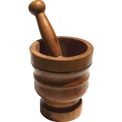 Vintage Large Italian Wooden Mortar And Pestle from stephenakramer on ...