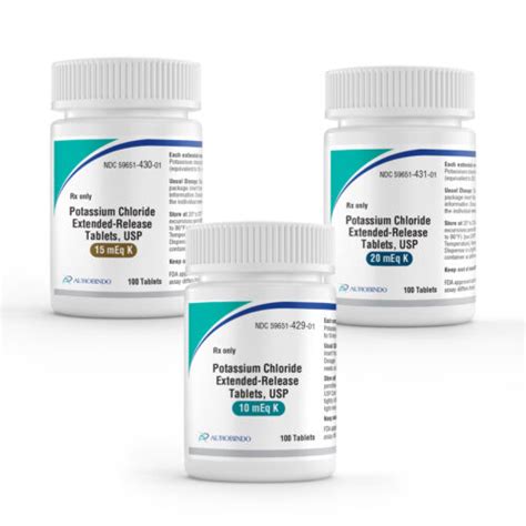 Potassium Chloride ER Tabs 10 mEq, 100 | Aurobindo Pharma USA