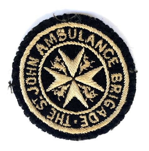 Sally Bosleys Badge Shop | The St John Ambulance Brigade cloth uniform sleeve badge