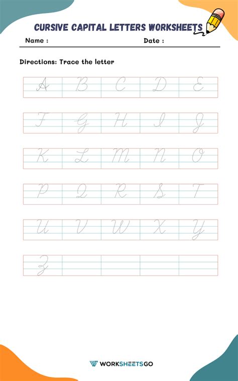 Cursive Capital Letters Worksheets | WorksheetsGO