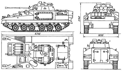 Warrior tracked armoured vehicle Blueprint - Download free blueprint for 3D modeling