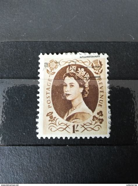 RARE 1S GREAT BRITAIN Elizabeth II 1952 USED STAMP TIMBRE " | For sale on Delcampe" | Postage ...