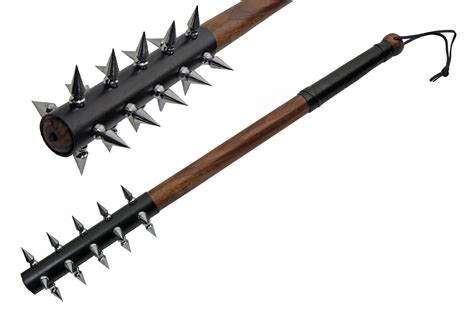 29" Wicked Medieval Leather Wrapped Spiked Mace Weapon For Sale