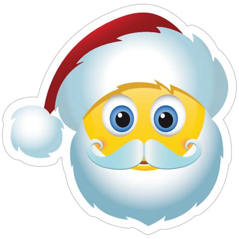 Cute Santa Claus Christmas Emoji Sticker