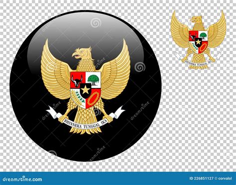 Coat of Arms of Indonesia Vector Illustration on a Transparent Background Stock Vector ...