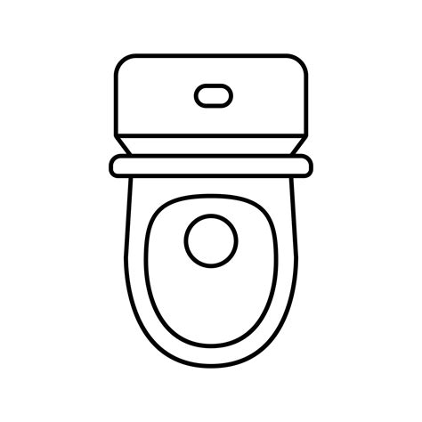 toilet top view line icon vector illustration 21142424 Vector Art at Vecteezy