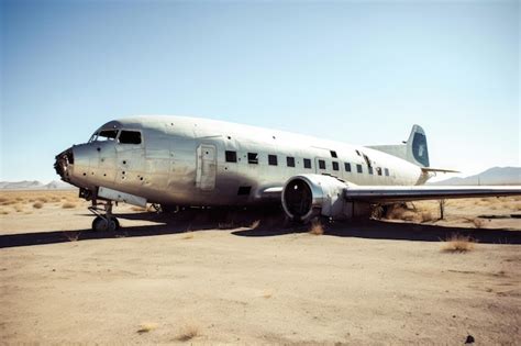 Premium AI Image | Abandoned Aircraft in the Desert Bed professional ...