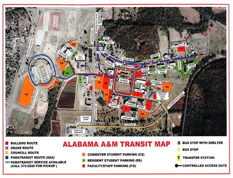 Alabama A&M University Campus Map - map of interstate