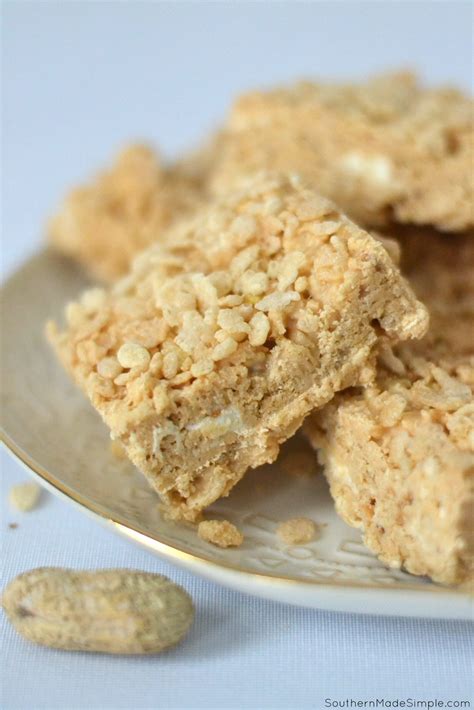 White Chocolate Peanut Butter Rice Krispie Treats - Southern Made Simple