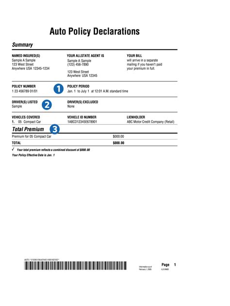 Allstate Declaration Page Form - Fill Out and Sign Printable PDF Template | airSlate SignNow