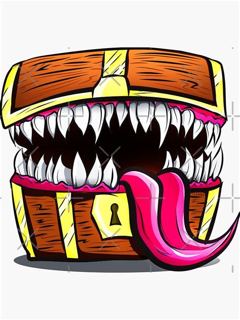 "Mimic Chest - Dungeons & Dragons Monster Loot" Sticker by ...