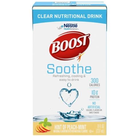 Boost Soothe Clear Nutritional Drink 8 Oz Pack of 6 - Hint of Peach ...