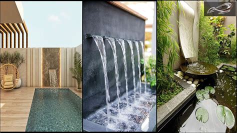 200+ Backyard Waterfall Fountain | Backyard Water Wall Designs ...