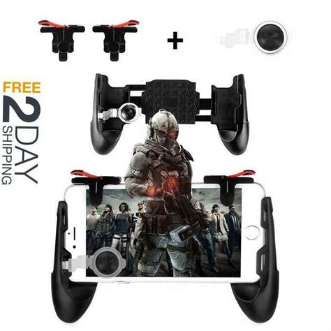 Mobile Game Controller Phone Grip Triggers Joystick Fortnite PUB G iOS ...