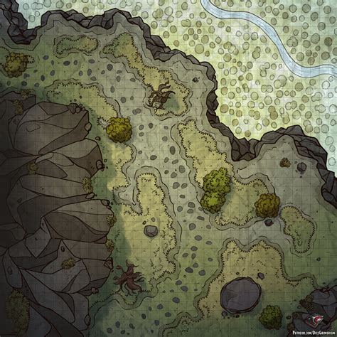 Mountain Pass Battle Map (38x38) : battlemaps