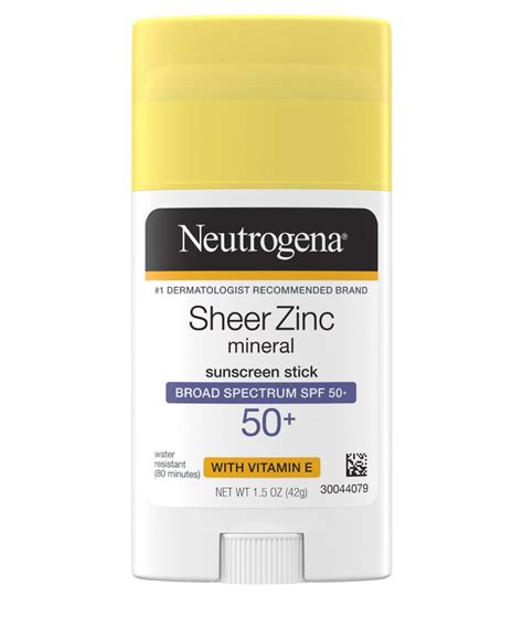 Sheer Zinc Oxide Non-Comedogenic Sunscreen Stick SPF 50 | NEUTROGENA® Paraben Free Sunscreen ...