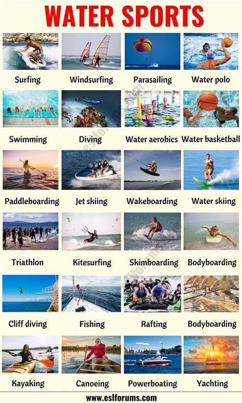 Water Sports | List of 30+ Incredibly Awesome Water Sports You Must Try! - ESL Forums | English ...