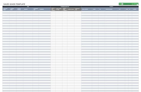 Sales Lead Tracking Spreadsheet | ExcelTemplate