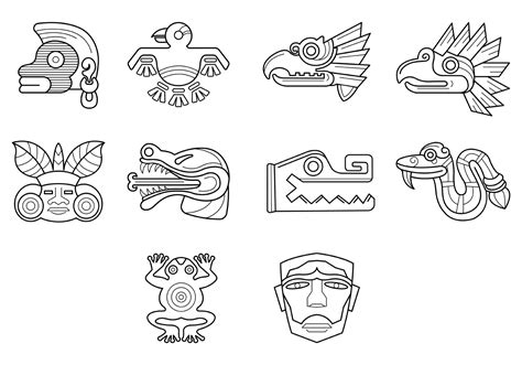 Set Of Quetzalcoatl Symbol Vector - Download Free Vector Art, Stock Graphics & Images