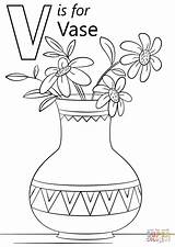 Letter V Is For Vase coloring Page  Free Printable Coloring Pages sketch template