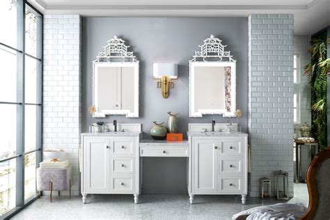 Copper Cove Encore 86" Double Bathroom Vanity, Bright White