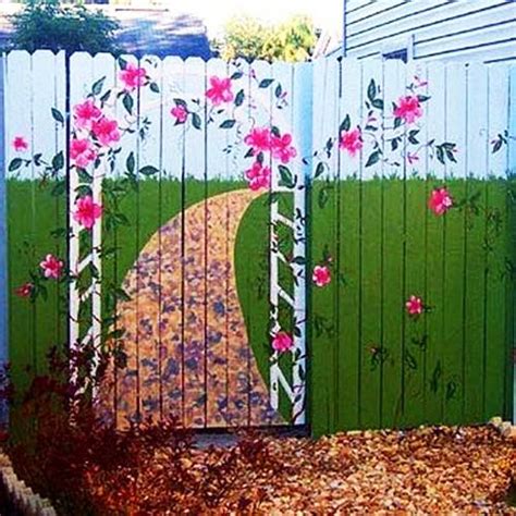 Colorful Painting Ideas for Fences Adding Bright Decorations to Yard ...