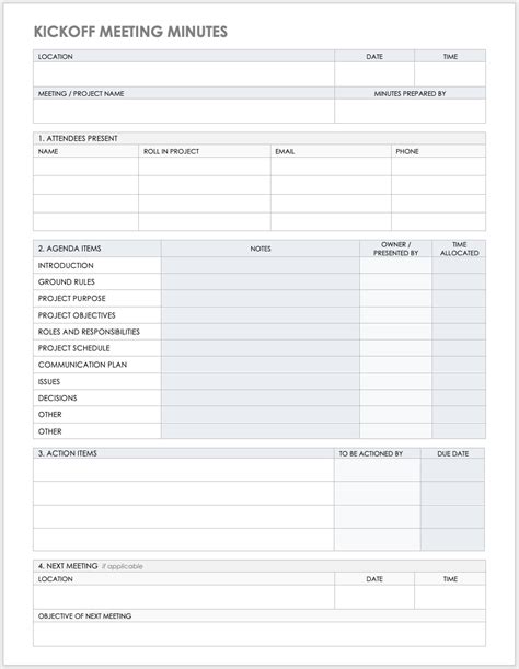 Free Project Kickoff Templates | Smartsheet