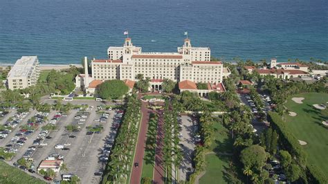 5K stock footage aerial video of Breakers Ocean Golf Course, The ...