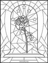 Large Stained Glass Coloring Pages Easy Coloring sketch template