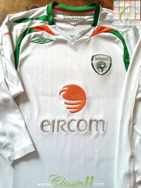 2007/08 Republic of Ireland Away Football Shirt / Old Soccer Jersey ...