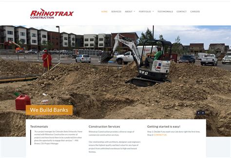 RhinoTrax Construction - Indian Peaks Web Design