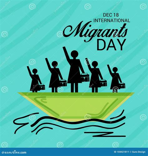 International Migrants Day. Stock Illustration - Illustration of ...