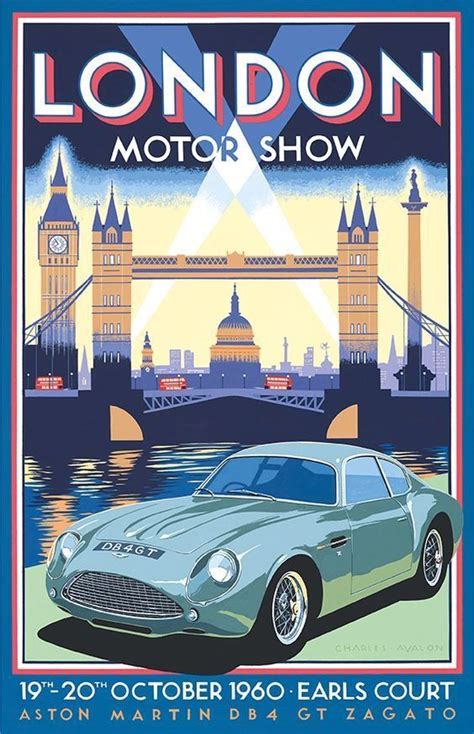 Pin by Tom Hennigan on Autos | Retro travel poster, Art deco car, Art deco posters