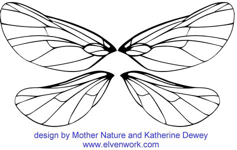 Fairy Wing Designs by Katherine Dewey | Wings drawing, Fairy wings, Dragonfly wings