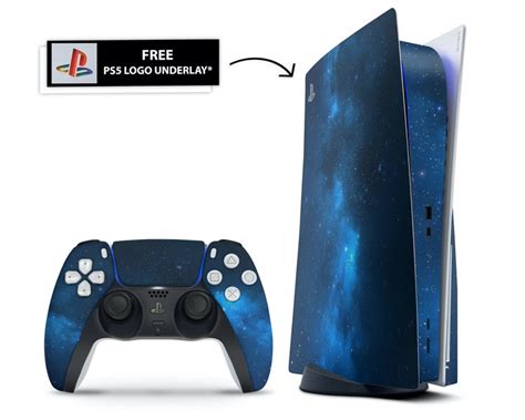 Blue Stardust Galaxy PS5 Skin Luminous Space Stars Console & | Etsy