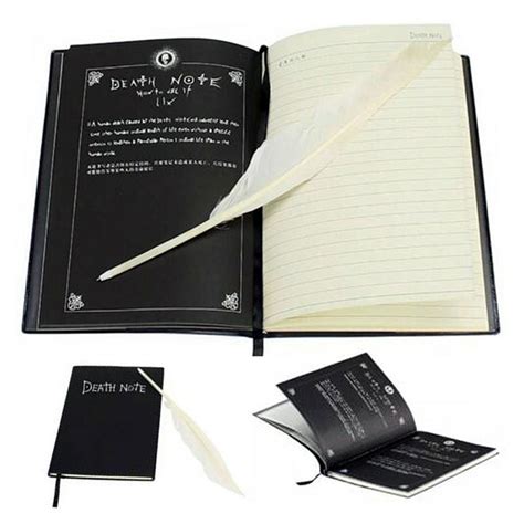 Death Note Notebook With Feather Pen Book Anime Theme Writing Journ ...