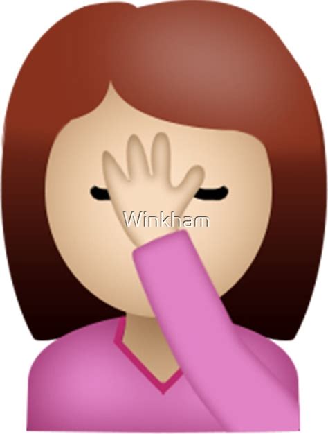 "Lady Palm Face Emoji" Stickers by Winkham | Redbubble