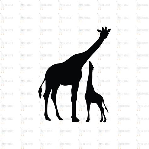 Giraffe Silhouette SVG Giraffe SVG Mom Giraffe Baby Giraffe | Etsy