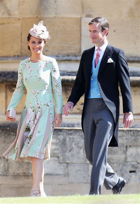 Pippa Middleton Dazzles In Mint Green Floral Dress At Prince Harry ...