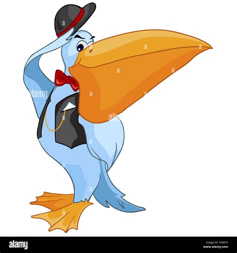 Vector illustration cartoon pelican hi-res stock photography and images ...