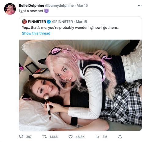 Finn and Belle Delphine Collaboration | Know Your Meme