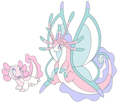 Fakemon: Salotl (Fairy) and Faeluv (Dragon/Fairy). | Pokemon dragon ...