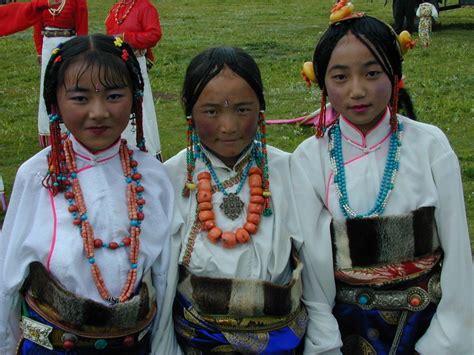 Dressed up young Tibetan girls. | Mandala Collections - Images