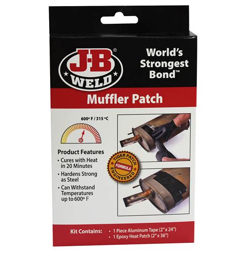 JB Weld Muffler Patch Kit Cures With Heat, Hardens Strong As Steel #39205