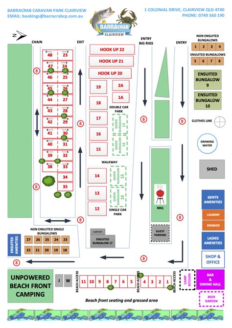 Park Map - BarraCrab Caravan Park