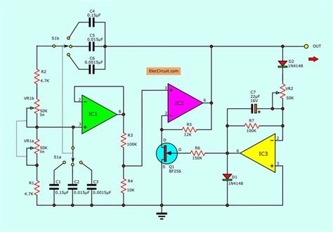 Wien Bridge Oscillator circuits using Op-amp and FET | ElecCircuit.com ...