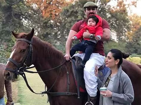 Aww! Taimur Ali Khan enjoys horse riding with daddy Saif Ali Khan ...